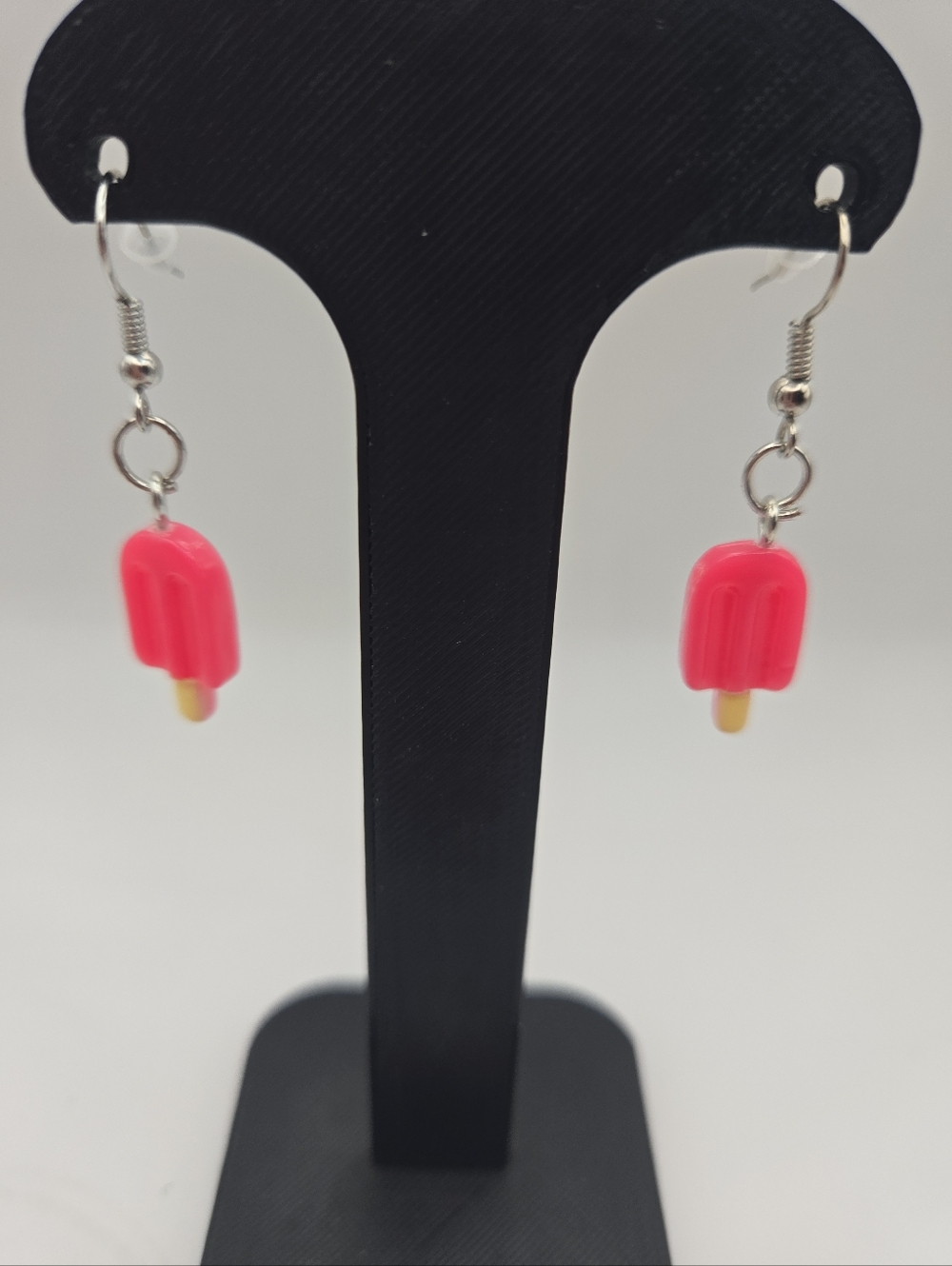 Handmade Pink Popsicle Dangle Earrings